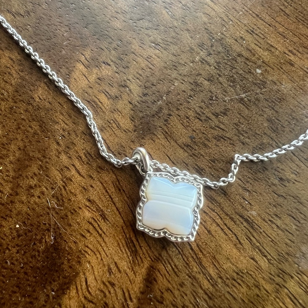 Kendra Scott gold and mother of pearl Pendant Necklace
